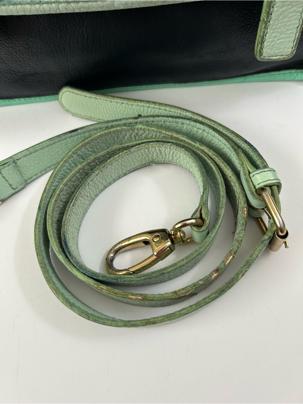 Cynthia Rowley - Leather Messenger Bag. Project Bag! - Picture 13 of 16